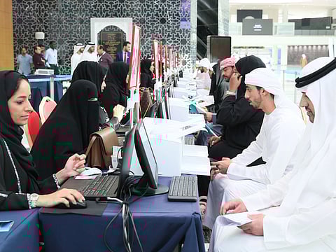 The Ministry of Human Resources and Emiratisation (MOHRE) organised a major job recruitment fair as part of an initiative of having Emriatis find work in the private sector. Photo for illustrative purpose only