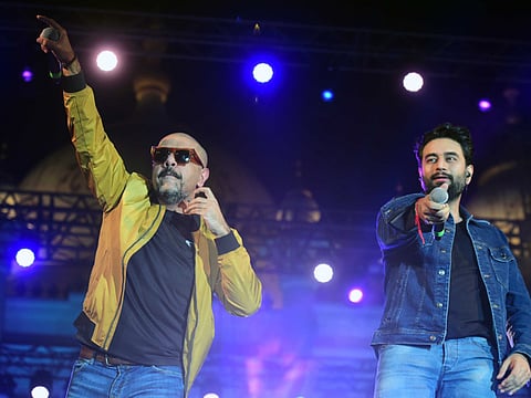 Musical duo Vishal-Shekhar at Bollywood Parks Dubai.