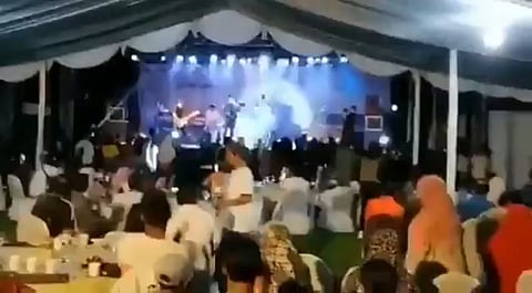 Screengrab of the video that has gone viral on social media after last night's tsunami