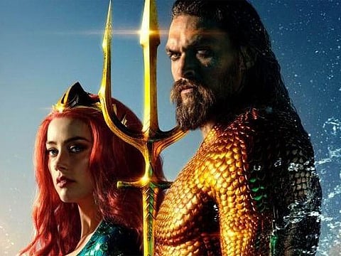 Amber Heard and Jason Momoa as Mera and Aquaman respectively.