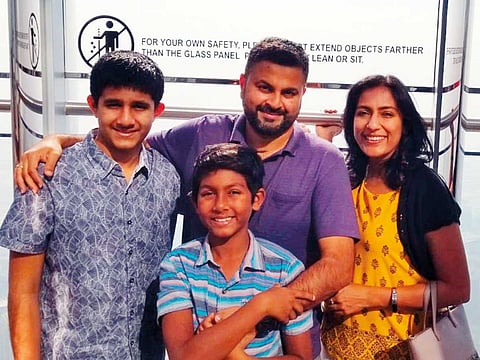 Arjun, his father, mother and brother enjoy the Burj Khalifa experience. The family also enjoyed a desert Safari, free stay and dining at the Atlantis hotel and lots of shopping.