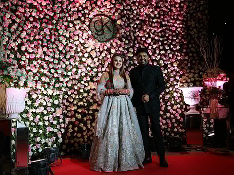 Actor-comedian Kapil Sharma and his wife Ginni Chatrath hosted a grand wedding reception for the actor-comedian's friends from the film industry at JW Marriott in Mumbai on December 24, 2018.