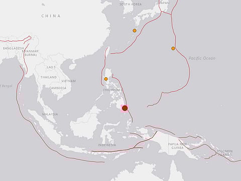 The quake struck 193 km east of the city of General Santos, the USGS said