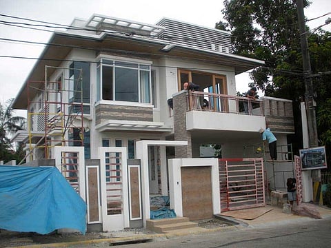 A new house being built in the Philippines. Housing values slid 1.3 per cent in the provinces, according to Bangko Sentral ng Pilipinas.