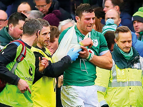 Ireland’s Robbie Henshaw was injured the Six Nations.