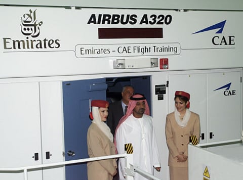 February 18, 2003: Emirates flight training facility opens