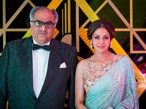 Boney Kapoor with his late wife, Bollywood actress Sridevi