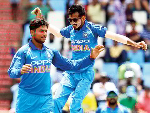 Kuldeep Yadav (left) and Yuzvendra Chahal: can the wrist spin duo hunt in pairs as before?