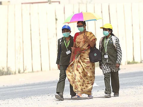 Dusty conditions in Sharjah.