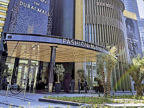 The Fashion Avenue section in Dubai Mall. Retail sector suffered significant damage during the lockdown phase. Within retail, one of the largest declines recorded was in the fashion category.