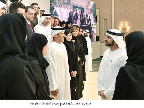 Hamdan attends graduation of 77 employees