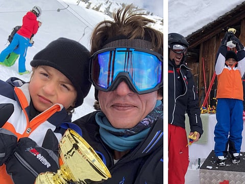 Shah Rukh Khan goes skiing with AbRam