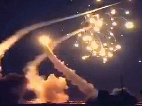 File picture: Screen grab of Al Houthi missiles being fired.