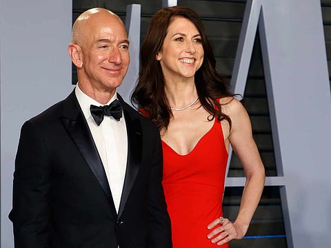 Amazon CEO Jeff Bezos and ex-wife MacKenzie Bezos. The couple divorced in 2019.