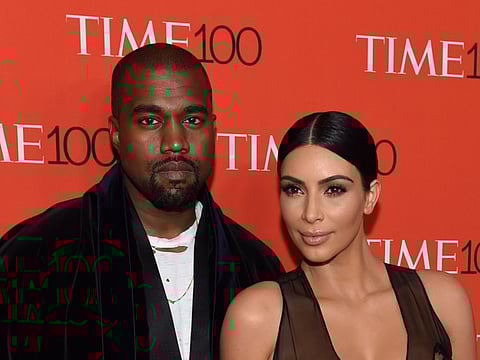 Kim Kardashian and Kanye West.