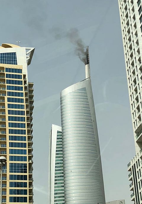 Tower in Dubai evacuated after fire