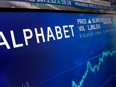 Even after a strong rally, Alphabet isn’t expensive relative to peers Microsoft and Apple.