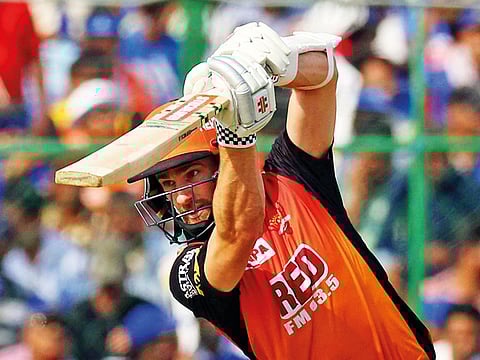 Kane Williamson in full flow for Sunrisers Hyderabad in the IPL.
