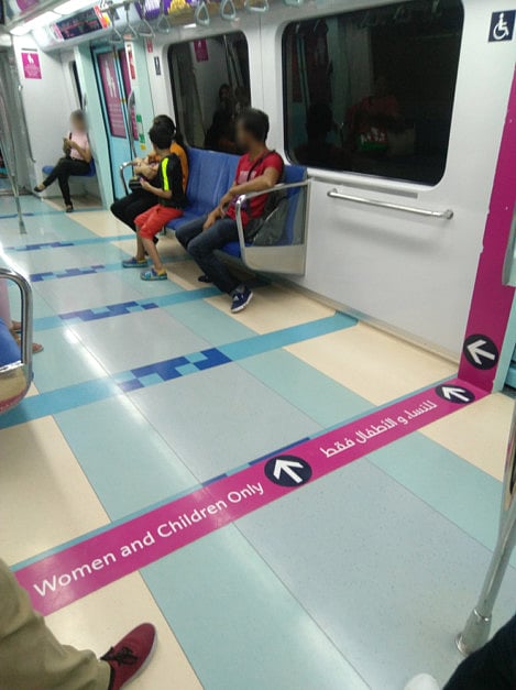 Men should stop using women-only compartments on Dubai Metro