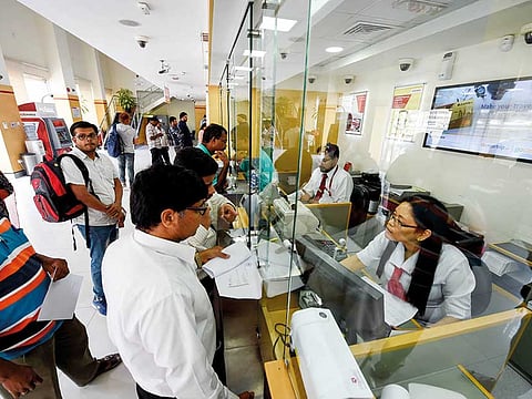 A money exchange centre in Sharjah