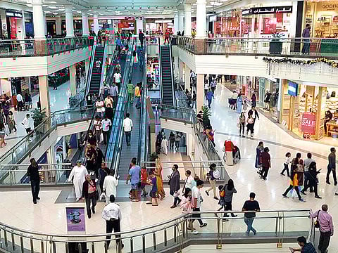 Shoppers at Deira City Centre. Dubai-based mall operator Majid Al Futtaim said its 2020 revenue fell 7 per cent year-over-year to Dh32.6 billion due to the impact of the COVID-19 pandemic.