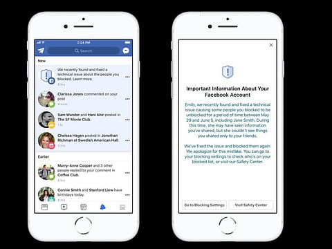 Security breach! Facebook bug unblocks people