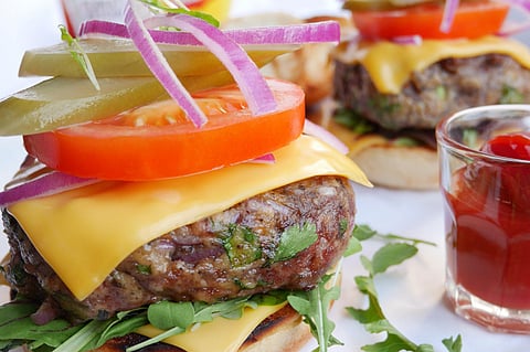 Wholegrain Mustard Cheeseburgers