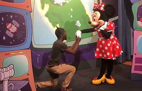 Fan proposes to Minnie Mouse, goes wrong in the best way