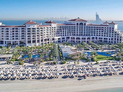 The Waldorf Astoria Dubai Palm Jumeirah. Khalaf Al Habtoor, who owns seven hotels in Dubai said his group hasn’t yet cut jobs in the hope that global lockdowns would be rolled back by July.