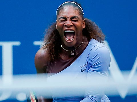 Serena Williams on court.