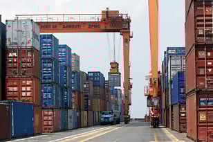 File photo: Containers at a port in Djibouti.