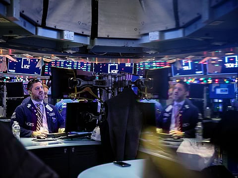A trader works on the floor of the New York Stock Exchange on December 31, 2018. Investors are also spooked by the ongoing US government shutdown, which is now in its second week