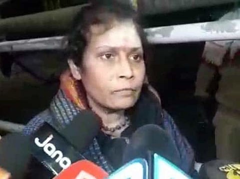 Screengrab of the woman, Sasikala, who entered the Sabarimala temple, according to Indian media reports.