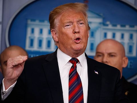 President Donald Trump speaks to reporters in the briefing room of the White House, Thursday, Jan. 3, 2019, in Washington.