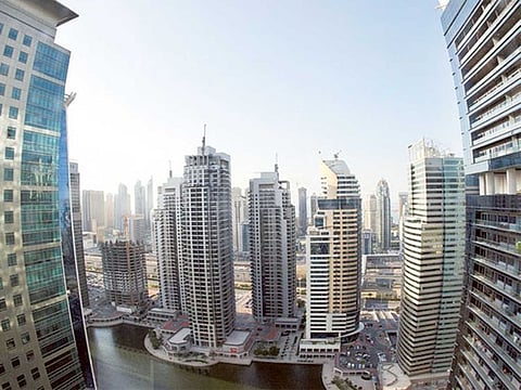 View of Jumeirah Lakes Towers in Dubai. With free zones in Dubai offering up to six months’ rent postponements, private landlords are now under pressure to match these incentives or even better them.