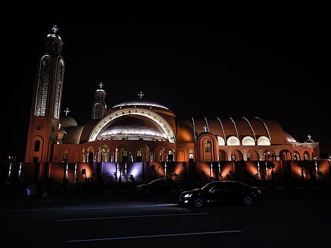 General view of the newly inaugurated Cathedral of Nativity in Egypt's New Administrative Capital, 45 kilometres East of Cairo