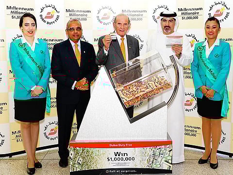Dubai Duty Free conducts the latest draw of Millennium Millionaire.