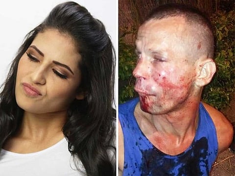 Polyana Viana, 27, a Brazilian MMA fighter, was alone when this unidentified man tried to mug her with a fake gun.