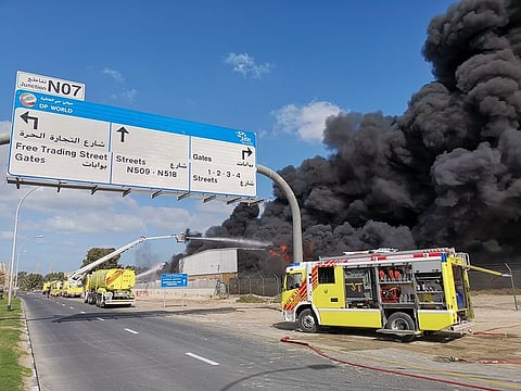 Blaze at a factory in Jebel Ali, Dubai
