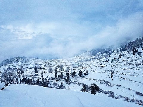 Kalam in Swat Valley becomes winter wonderland.