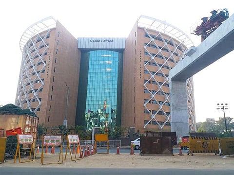 Wisdom Jobs Office: Cyber Towers in Madhapur Hyderabad where Wisdom Jobs headquarters is located