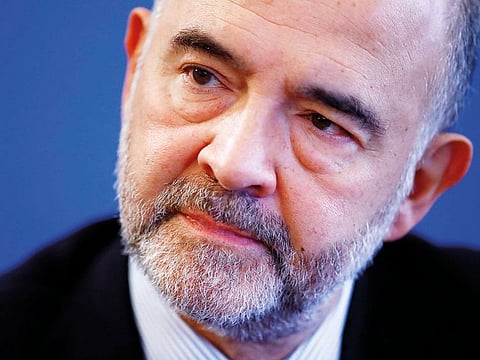European Commissioner for Economic and Financial Affairs Pierre Moscovici attends a news conference in Paris, France, January 14, 2019.