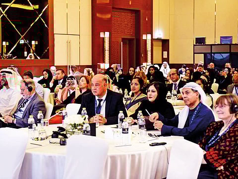 People at the ‘Principals Roundtable for Moral Education’ event held in Dubai.