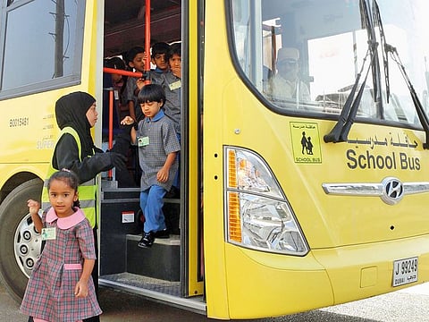 The education minister said buses carrying kindergarten and primary school pupils are fitted with ID card readers, loop counters and body sensors to keep track of the children.