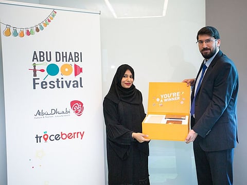Prize Winner Sadaf Rehan with Traceberry's Sari Alabdulrazzak.