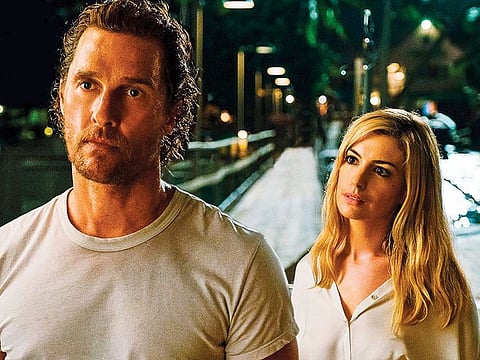 Matthew McConaughey and Hathaway in ‘Serenity
