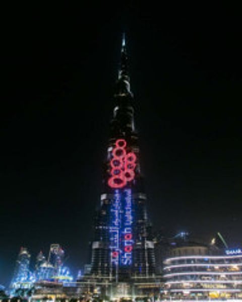 Burj Khalifa shows support for Sharjah Light Festival 2019