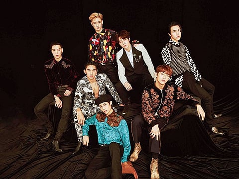 WayV members (clockwise from left) Ten, Kun, Xiao Jun, Hendery, WinWin, Yangyang and Lucas.
