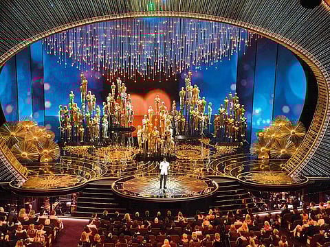 Chris Rock on stage during the 88th Oscars in Hollywood, California