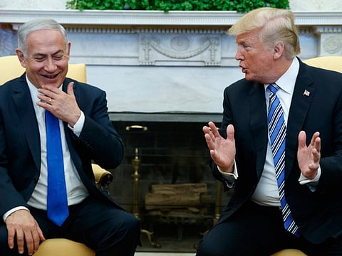 President Donald Trump with Israeli Prime Minister Benjamin Netanyahu.